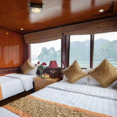 Отель Halong Golden Bay Cruise Стандартный номер с различными типами кроватей фото 9