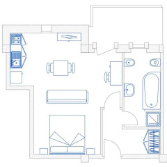 Hotel Residence Ulivi E Palme 3* Студия с различными типами кроватей фото 6