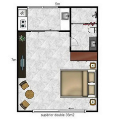 Отель Royal Prince Residence 2* Улучшенный номер двуспальная кровать