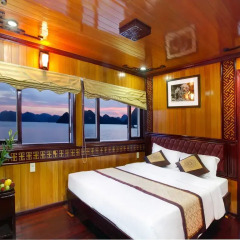 Отель Halong Golden Lotus Cruise Вьетнам, Халонг - отзывы, цены и фото номеров - забронировать отель Halong Golden Lotus Cruise онлайн комната для гостей фото 2