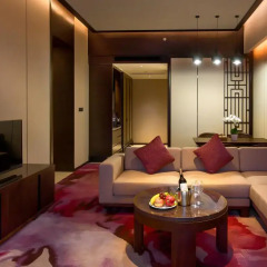 Отель Crowne Plaza Chongqing New North Zone 4* Улучшенный номер с различными типами кроватей фото 4