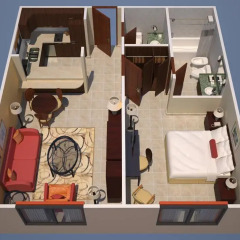 Апартаменты Marriott Executive Apartments Dubai Creek Апартаменты с разными типами кроватей