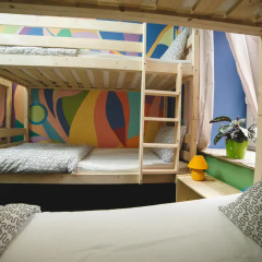 Art Hostel Contrast Кровать в женском общем номере с двухъярусной кроватью