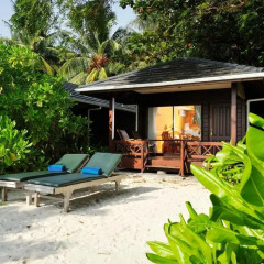 Отель Royal Island Resort And Spa 5* Вилла Пляж разные типы кроватей фото 4