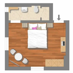 Отель APARTHOTEL Familie Hugenschmidt 3* Номер с общей ванной комнатой с различными типами кроватей (общая ванная комната) фото 10