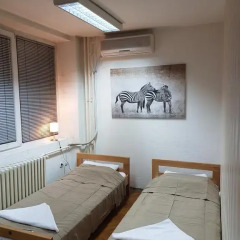 New Hostel Belgrade Стандартный номер с двуспальной кроватью (общая ванная комната) фото 6