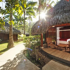 Отель Sofitel Bora Bora Marara Beach Resort 4* Улучшенное бунгало с различными типами кроватей фото 7