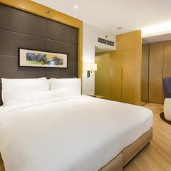 Отель Somerset Riverview Chengdu 4* Студия Делюкс с различными типами кроватей фото 6