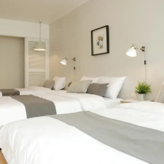Отель The Mei Haus Hongdae 3* Стандартный семейный номер с двуспальной кроватью фото 17