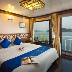Отель Gray Line Halong Cruise 4* Номер Делюкс с различными типами кроватей фото 8