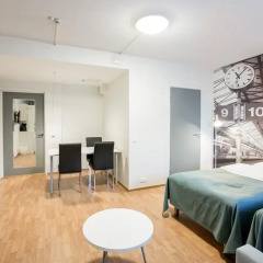 Отель Forenom Aparthotel Helsinki Herttoniemi Стандартный номер с различными типами кроватей фото 8