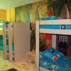 Хостел FoxHole Кровать в общем номере двухъярусные кровати фото 8