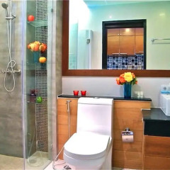 Апартаменты Sea & Sky Karon 2 bedrooms Apartment Sea View ванная