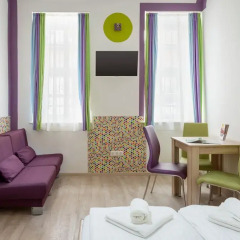 Отель Amber Gardenview Studios Студия с различными типами кроватей фото 17