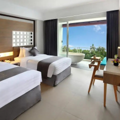 Отель Jimbaran Bay Beach Resort & Spa 4* Улучшенный номер с различными типами кроватей фото 4