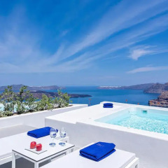 Отель Alti Santorini Suites Люкс повышенной комфортности с различными типами кроватей фото 7