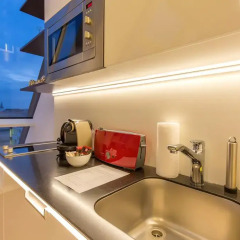 Апартаменты Wienwert Apartments Getreidemarkt Студия Делюкс с различными типами кроватей фото 5