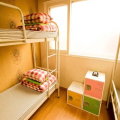 Отель Kimchee Hongdae Guesthouse Кровать в женском общем номере с двухъярусной кроватью