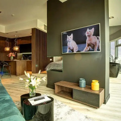 Отель Apartamenty Sky Tower Улучшенные апартаменты с различными типами кроватей фото 4