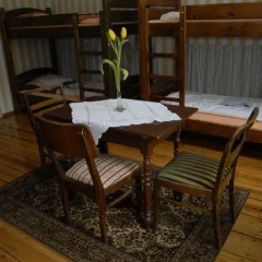 Hostel Mleczarnia Кровать в общем номере с двухъярусной кроватью фото 19