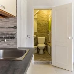 Отель Zaliojo Tilto Apartamentai Вильнюс ванная
