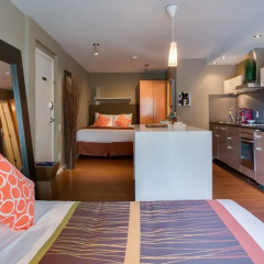 Отель NUVO Hotel Suites Канада, Калгари - отзывы, цены и фото номеров - забронировать отель NUVO Hotel Suites онлайн комната для гостей фото 2
