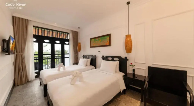 Двухместный номер Standard с балконом и с видом на реку Hoi An Coco River Resort & Spa