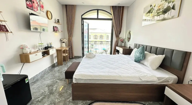 Двухместный номер Deluxe с балконом и с видом на океан Moc Lam Homestay GrandWorld Phu Quoc