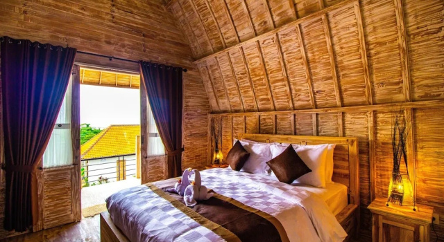 Deluxe Kahden hengen huone merinäköala Unicorn Bungalow