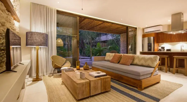 Двухместные апартаменты Luxury c 1 комнатой с видом на сад Copal Tulum Hotel