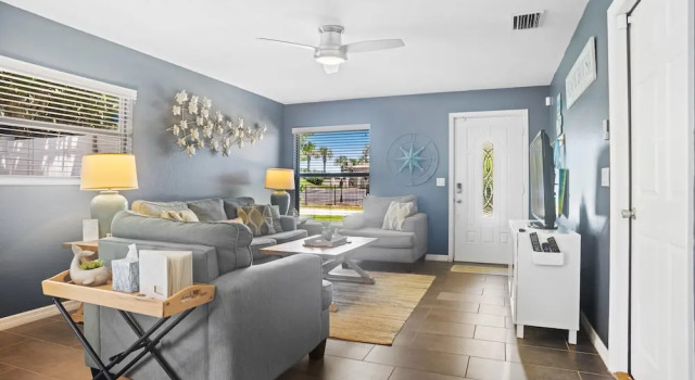 Modern Home Across From Beach 3 2 w 1-car Garage Large Fenced Yard With Deck