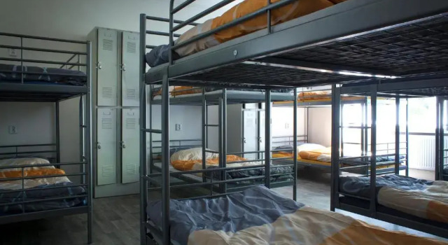 Bett im Wohnheim Hostel Fontána
