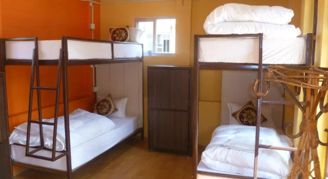 Кровать в общем номере Andes House