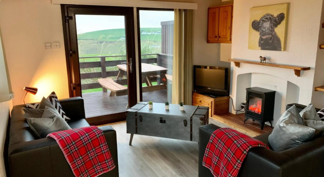 Lodge Cabin with Fabulous Views - Farm Holiday, Забронировать Фермерский дом Фермерские дома Rhins of Galloway, Фермерский дом