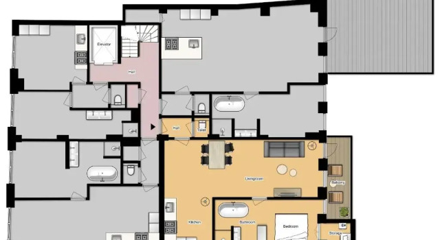 Апартаменты c 1 комнатой с балконом Stayci Apartments Westeinde