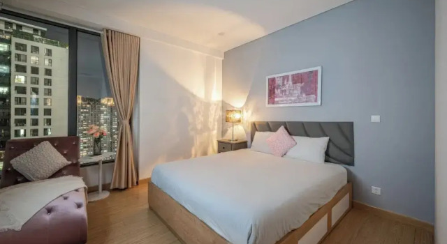 Апартаменты Superior с 2 комнатами с балконом и с видом на город Saigon Sunwah Pearl - High Class 1 2 3 Apartment