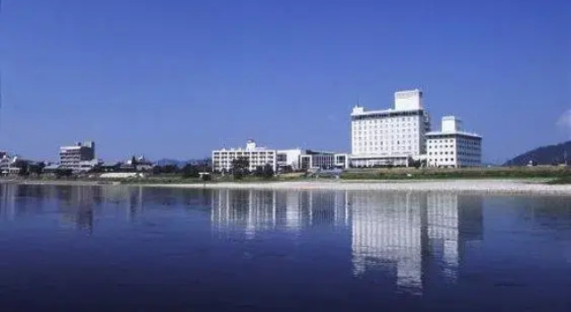 Кровать в общем номере Gifu Grand Hotel