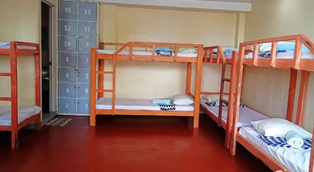Кровать в общем номере Anglers Hub & Resort Oslob