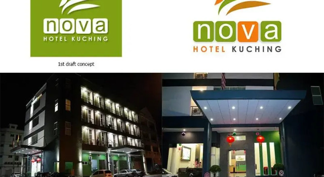 Кровать в общем номере Nova Kuching Hotel