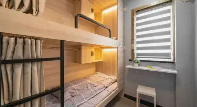 Кровать в общем номере (мужской номер) Mijia Youth Hotel (Shanghai Hongqiao Luohe Luo Shop)