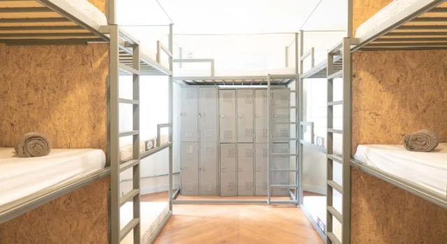 Кровать в общем номере Quintal Hostel