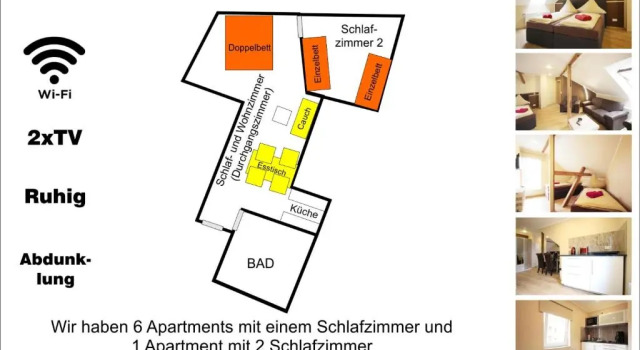 2 soveværelser i lejlighed Apartments Röhrstraße