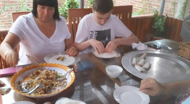 Бунгало с видом на сад Van Long Family Homestay