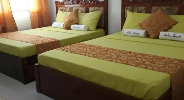 Четырёхместный номер Deluxe с красивым видом из окна Andres Resort