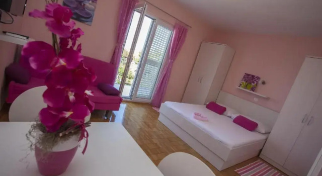 Студия с балконом и с видом на море Villa Neda