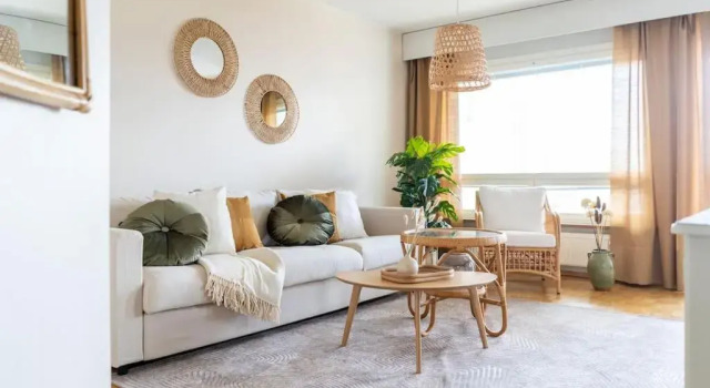 Апартаменты 1br apartment in Leppävaara with balcony and sauna