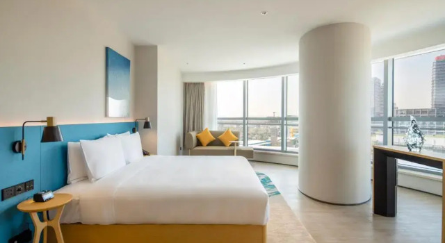 Двухместный люкс Deluxe Hilton Garden Inn Zhuhai Hengqin Sumlodol Park