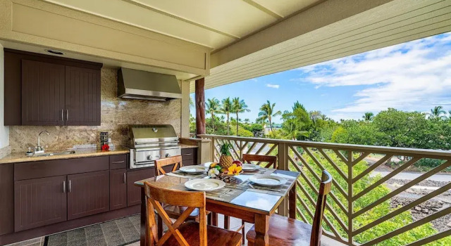 Коттедж с балконом и с видом на поле для гольфа M33 Waikoloa Beach Villas