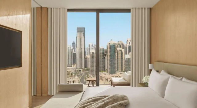 Двухместный люкс Deluxe c 1 комнатой с балконом и с видом на Бурдж-Халифа The Dubai EDITION