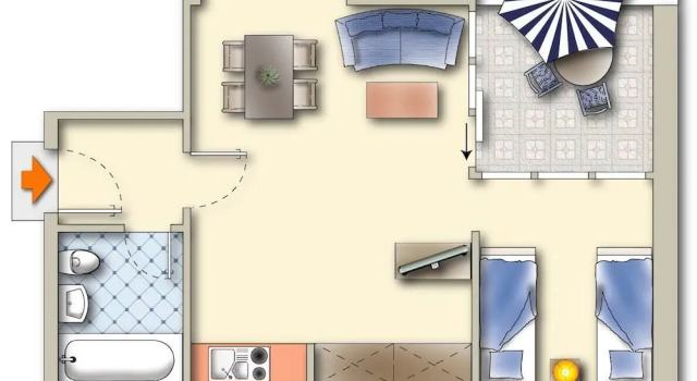 Апартаменты c 1 комнатой с балконом Appartements Ferchergasse